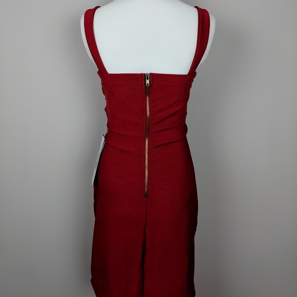 SOLD Red Bodycon Short Social Party Dress S - Picture 5 of 5